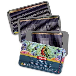 Derwent Inktense Pencils - Set of 100, Tin Box, Assorted Colors