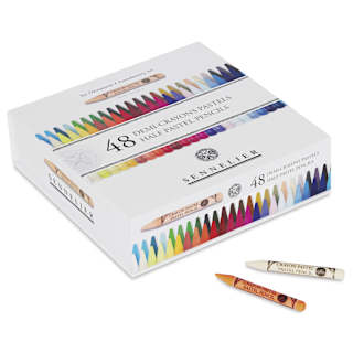 Sennelier Woodless Pastel Pencils - Set of 48, Assorted, Half Sticks