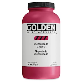 Golden Fluid Acrylic - Quinacridone Magenta, 32 oz