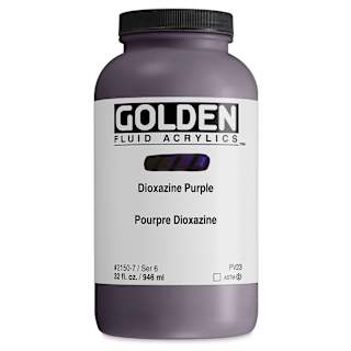 Golden Fluid Acrylic - Dioxazine Purple, 32 oz