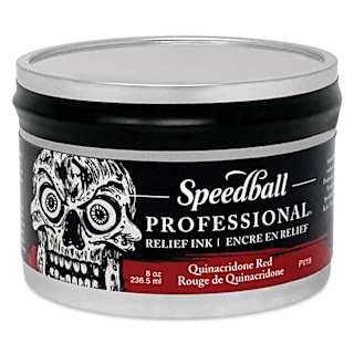 Speedball Professional Relief Ink - Quinacridone Red, 8 oz
