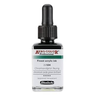 Schmincke Aero Color Professional Airbrush Color - 28 ml, Chromium Oxide Green Brilliant