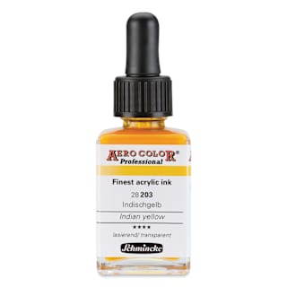 Schmincke Aero Color Professional Airbrush Color - 28 ml, Indian Yellow