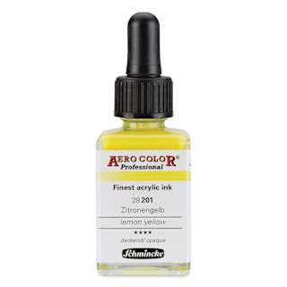 Schmincke Aero Color Professional Airbrush Color - 28 ml, Lemon Yellow
