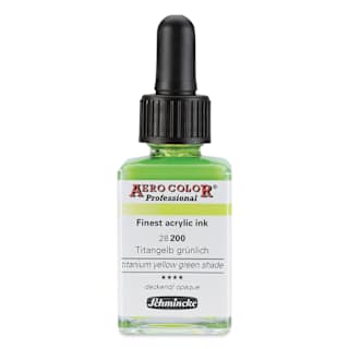 Schmincke Aero Color Professional Airbrush Color - 28 ml, Titanium Yellow Green Shade