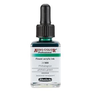 Schmincke Aero Color Professional Airbrush Color - 28 ml, Phthalo Green