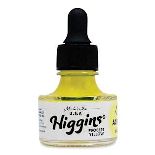 Higgins Acrylic Ink - Process Yellow, 1 oz