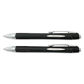 Uni-Ball Jetstream RT Retractable Ballpoint Pens - Black, 0.7 mm, Set of 2