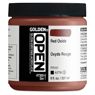 Golden Open Acrylics - Red Oxide, 8 oz Jar