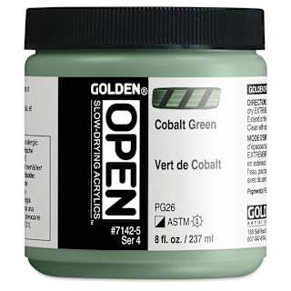 Golden Open Acrylics - Cobalt Green, 8 oz Jar
