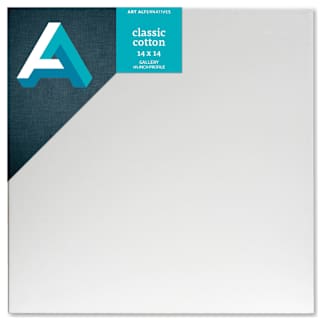 Art Alternatives Classic Cotton Stretched Canvas, Gallery, 1-3/8 in Profile, 14 in x 14 in