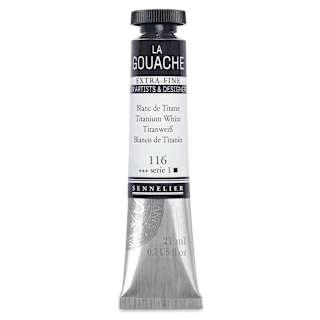 Sennelier Extra Fine Gouache - Titanium White, 21 ml Tube