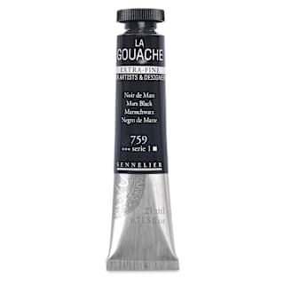 Sennelier Extra Fine Gouache - Mars Black, 21 ml Tube
