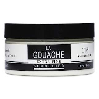 Sennelier Extra Fine Gouache - Titanium White, 100 ml Jar