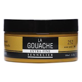 Sennelier Extra Fine Gouache - Yellow Ochre, 100 ml Jar