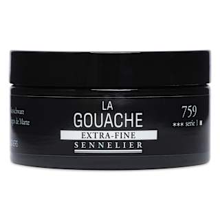 Sennelier Extra Fine Gouache - Mars Black, 100 ml Jar