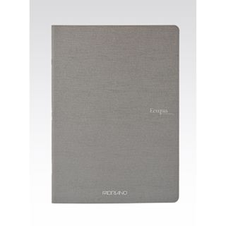 Fabriano Ecoqua Original Staple-Bound Notebook, 5.8 in x 8.3 in, A5, Graph, 80 Pages, Grey