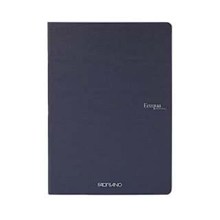 Fabriano Ecoqua Original Staple-Bound Notebook, 5.8 in x 8.3 in, A5, Graph, 80 Pages, Navy