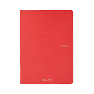 Fabriano Ecoqua Original Staple-Bound Notebook, 5.8 in x 8.3 in, A5, Graph, 80 Pages, Red