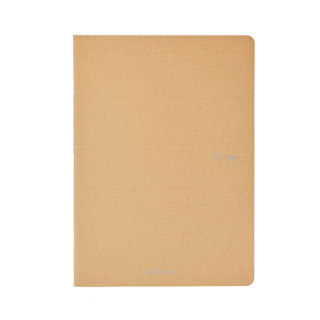 Fabriano Ecoqua Original Staple-Bound Notebook, 5.8 in x 8.3 in, A5, Graph, 80 Pages, Beige