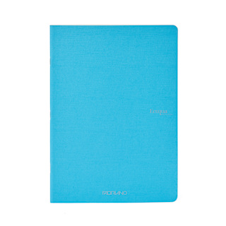 Fabriano Ecoqua Original Staple-Bound Notebook, 5.8 in x 8.3 in, A5, Graph, 80 Pages, Turquoise