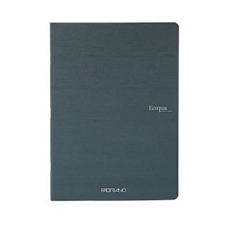 Fabriano Ecoqua Original Staple-Bound Notebook, 5.8 in x 8.3 in, A5, Graph, 80 Pages, Dark Green