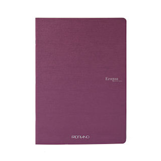 Fabriano Ecoqua Original Staple-Bound Notebook, 5.8 in x 8.3 in, A5, Graph, 80 Pages, Wine