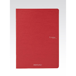 Fabriano Ecoqua Original Staple-Bound Notebook, 5.8 in x 8.3 in, A5, Graph, 80 Pages, Cherry