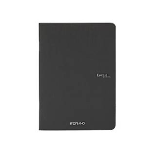 Fabriano EcoQua Original Staple-Bound Notebook, 8.3 in x 11.7 in, A4, Dotted, 80 Pages, Black