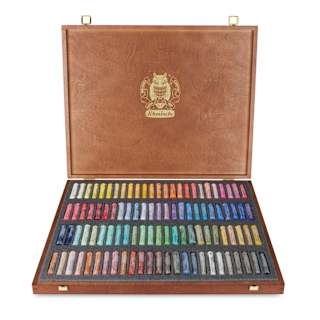Schmincke Soft Pastels - Set of 100, Assorted Colors, Wood Box, Full Stick