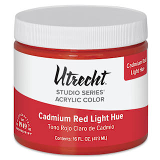 Utrecht Studio Series Acrylic Paint - Cadmium Red Light Hue, Pint
