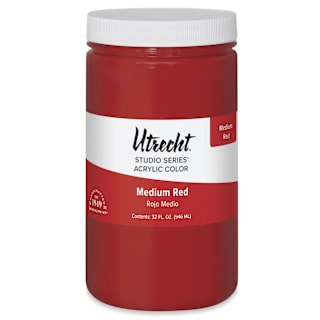 Utrecht Studio Series Acrylic Paint - Medium Red, Quart