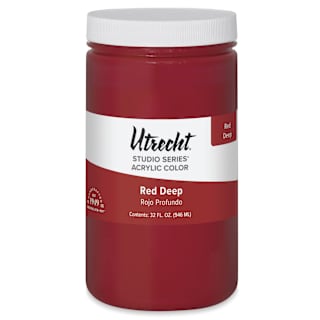 Utrecht Studio Series Acrylic Paint - Red Deep, Quart