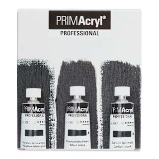 Schmincke Primacryl Professional Acrylics - Set of 3, Blacks, 35 ml