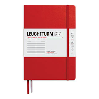 Leuchtturm1917 Ruled Hardbound Notebook - Cherry, 5-3/4" x 8-1/4"