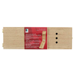 Art Alternatives Artists' Easel Brush Box - 14" x 4.5" x 1-7/8" - Natural Hardwood