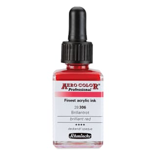 Schmincke Aero Color Professional Airbrush Color - 28 ml, Brilliant Red