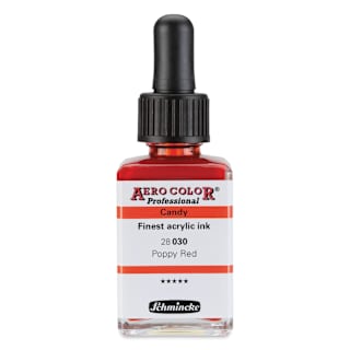 Schmincke Aero Color Professional Airbrush Color - 28 ml, Poppy Red