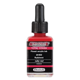 Schmincke Aero Color Professional Airbrush Color - 28 ml, Red Ruby