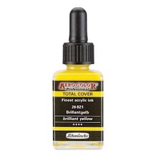 Schmincke Aero Color Professional Airbrush Color - 28 ml, Brilliant Yellow