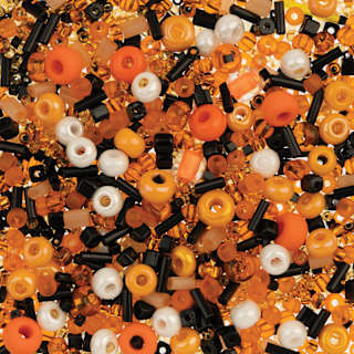 John Bead Bead Bar Czech Glass Bead Assortment - Halloween, 50 g