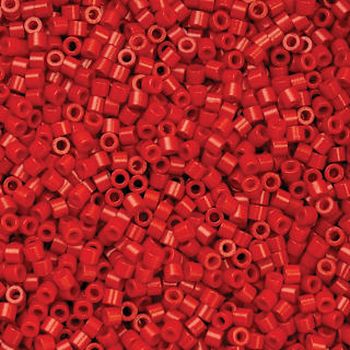 John Bead Cylin 11/0 Cylindrical Seed Beads - Red Opaque