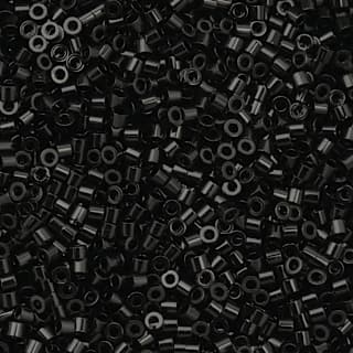 John Bead Cylin 11/0 Cylindrical Seed Beads - Black Opaque