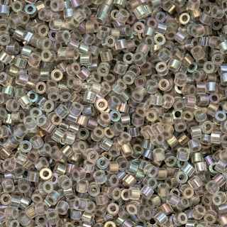 John Bead Cylin 11/0 Glow in the Dark Cylindrical Seed Beads - Grey AB, 25g