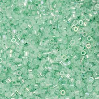 John Bead Cylin 11/0 Glow in the Dark Cylindrical Seed Beads - Green AB, 25g