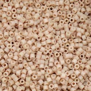 John Bead Cylin 11/0 Matte Macaron Cylindrical Seed Beads - Oat Milk