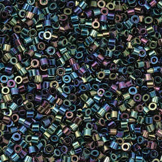 John Bead Cylin 11/0 Cylindrical Seed Beads - Black AB