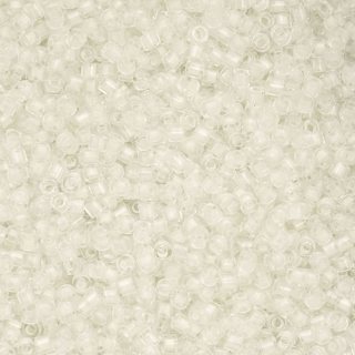 John Bead Cylin 11/0 Glow in the Dark Cylindrical Seed Beads - White to Green, 25g