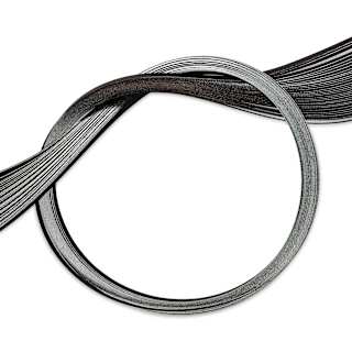 Quilled Creations Metallic Edge Gilded Quilling Paper - Pkg of 30, Silver Edge, Black, 1/8"