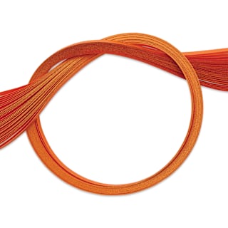 Quilled Creations Colored Edge Gilded Quilling Paper - Pkg of 30, Orange, 1/8"